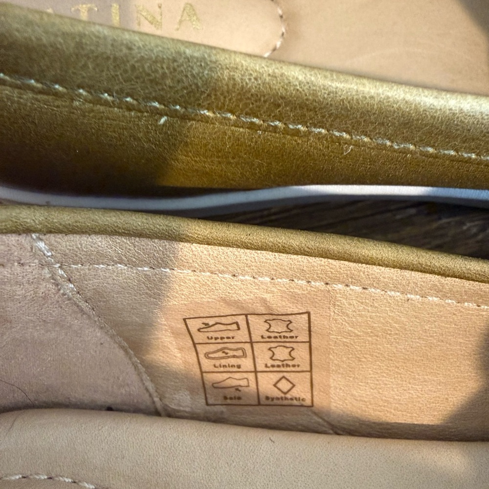 Patina leather Olive Green Slip-On Loafers - Picture 10 of 11